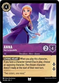 Anna - Heir to Arendelle - The First Chapter - Disney Lorcana card