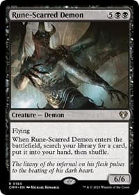 Rune-Scarred Demon - Commander Masters - Magic: The Gathering card