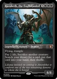 Razaketh, the Foulblooded (Foil Etched) - Commander Masters - Magic: The Gathering card