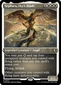 Sephara, Sky's Blade (Foil Etched) - Commander Masters - Magic: The Gathering card