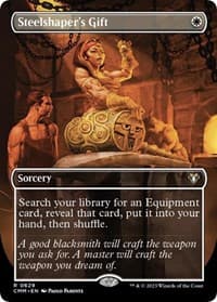 Steelshaper's Gift (Borderless) - Commander Masters - Magic: The Gathering card