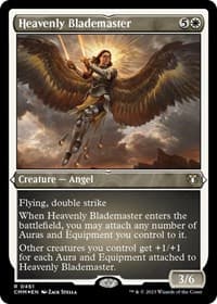 Heavenly Blademaster (Foil Etched) - Commander Masters - Magic: The Gathering card