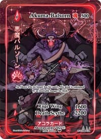 Akuma-Balsorn (Generational Rare) - Warped Crusaders [1st Edition] - Akora TCG card