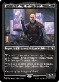 Endrek Sahr, Master Breeder (Foil Etched) - Commander Masters - Magic: The Gathering card