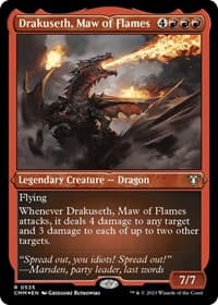 Drakuseth, Maw of Flames (Foil Etched) - Commander Masters - Magic: The Gathering card
