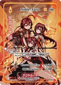 Noble-Taiyo (Generational Rare) - Warped Crusaders [1st Edition] - Akora TCG card