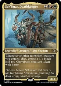 Sek'Kuar, Deathkeeper (Foil Etched) - Commander Masters - Magic: The Gathering card