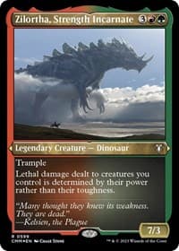 Zilortha, Strength Incarnate (Foil Etched) - Commander Masters - Magic: The Gathering card