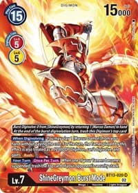 ShineGreymon: Burst Mode (Alternate Art) - Versus Royal Knights - Digimon Card Game card