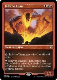 Inferno Titan (Foil Etched) - Commander Masters - Magic: The Gathering card