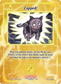 Zapped! (Holo) - Afelium Unleashed [1st Edition] - Akora TCG card