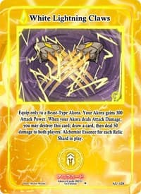 White Lightning Claws - Afelium Unleashed [1st Edition] - Akora TCG card