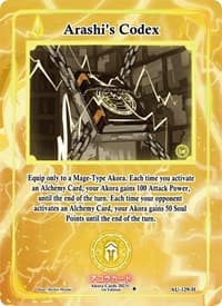 Arashi's Codex (Holo) - Afelium Unleashed [1st Edition] - Akora TCG card