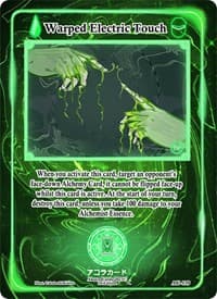 Warped Electric Touch - Afelium Unleashed [1st Edition] - Akora TCG card