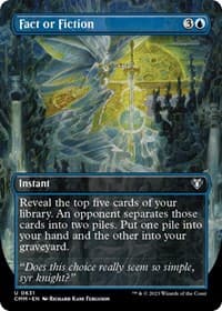 Fact or Fiction (Borderless) - Commander Masters - Magic: The Gathering card