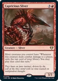 Capricious Sliver - Commander Masters - Magic: The Gathering card