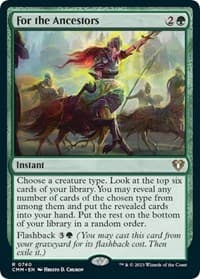 For the Ancestors - Commander Masters - Magic: The Gathering card
