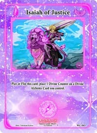 Isaiah of Justice - Warped Crusaders [1st Edition] - Akora TCG card