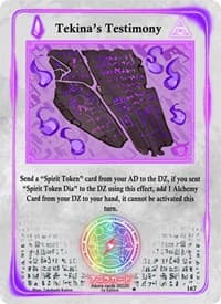 Tekina's Testimony - Spellbound Wings [1st Edition] - Akora TCG card