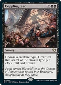 Crippling Fear - Commander Masters - Magic: The Gathering card
