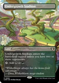 Undergrowth Stadium (Borderless) - Commander Masters - Magic: The Gathering card