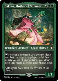 Sakiko, Mother of Summer (Foil Etched) - Commander Masters - Magic: The Gathering card