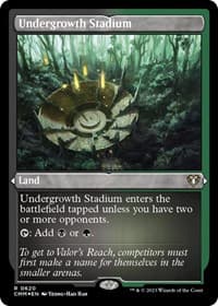 Undergrowth Stadium (Foil Etched) - Commander Masters - Magic: The Gathering card