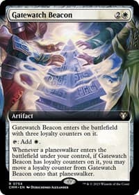 Gatewatch Beacon (Extended Art) - Commander Masters - Magic: The Gathering card