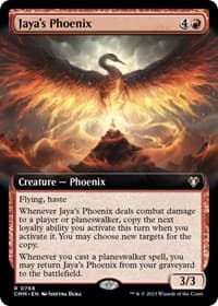 Jaya's Phoenix (Extended Art) - Commander Masters - Magic: The Gathering card