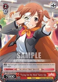 "Trying Out the Mask" Karen Aijo (Foil) - Revue Starlight -Re LIVE- - Weiss Schwarz card