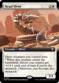 Regal Sliver (Extended Art) - Commander Masters - Magic: The Gathering card