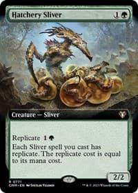 Hatchery Sliver (Extended Art) - Commander Masters - Magic: The Gathering card