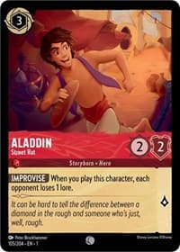 Aladdin - Street Rat - The First Chapter - Disney Lorcana card