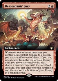 Descendants' Fury (Extended Art) - Commander Masters - Magic: The Gathering card