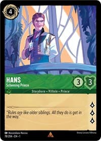 Hans - Scheming Prince - The First Chapter - Disney Lorcana card