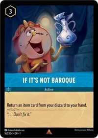 If It's Not Baroque - The First Chapter - Disney Lorcana card