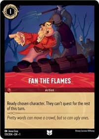 Fan the Flames - The First Chapter - Disney Lorcana card