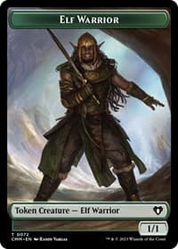 Elf Warrior // Cleric Double-Sided Token - Commander Masters - Magic: The Gathering card