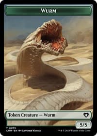 Wurm // Spider Double-Sided Token - Commander Masters - Magic: The Gathering card