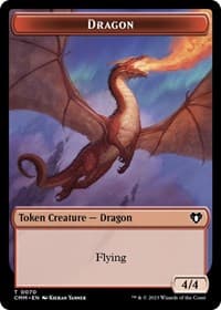 Dragon // Kor Ally Double-Sided Token - Commander Masters - Magic: The Gathering card