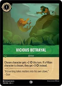 Vicious Betrayal - The First Chapter - Disney Lorcana card