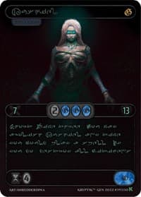 Kushiel (Green Kryptik Language) - Genesis [Kickstarter] - Kryptik TCG card
