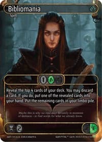 Bibliomania (Box Topper) - Genesis [Kickstarter] - Kryptik TCG card