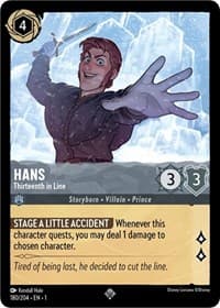 Hans - Thirteenth in Line - The First Chapter - Disney Lorcana card