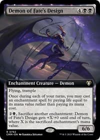 Demon of Fate's Design (Extended Art) - Commander Masters - Magic: The Gathering card