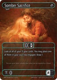 Somber Sacrifice (Box Topper) - Genesis [Wave 2] - Kryptik TCG card