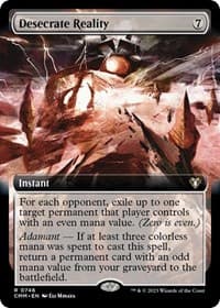 Desecrate Reality (Extended Art) - Commander Masters - Magic: The Gathering card