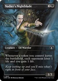 Nadier's Nightblade (Borderless) - Commander Masters - Magic: The Gathering card