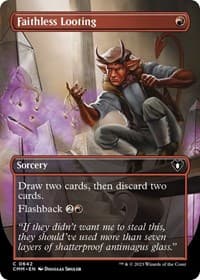 Faithless Looting (Borderless) - Commander Masters - Magic: The Gathering card