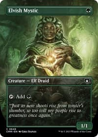 Elvish Mystic (Borderless) - Commander Masters - Magic: The Gathering card